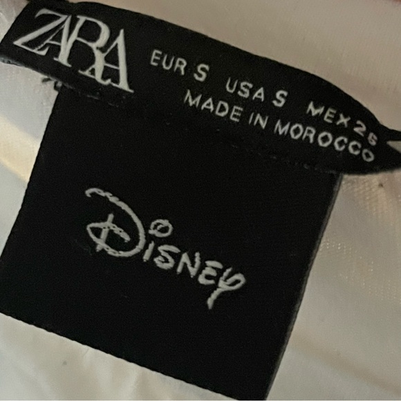 ZARA DISNEY Woman’s White Mickey Mouse Tee T-Shirt - Picture 4 of 4